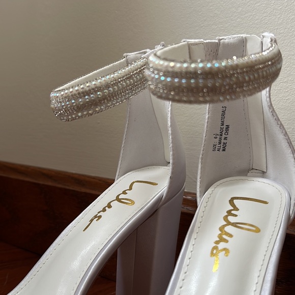 White Satin Heels - Picture 4 of 5